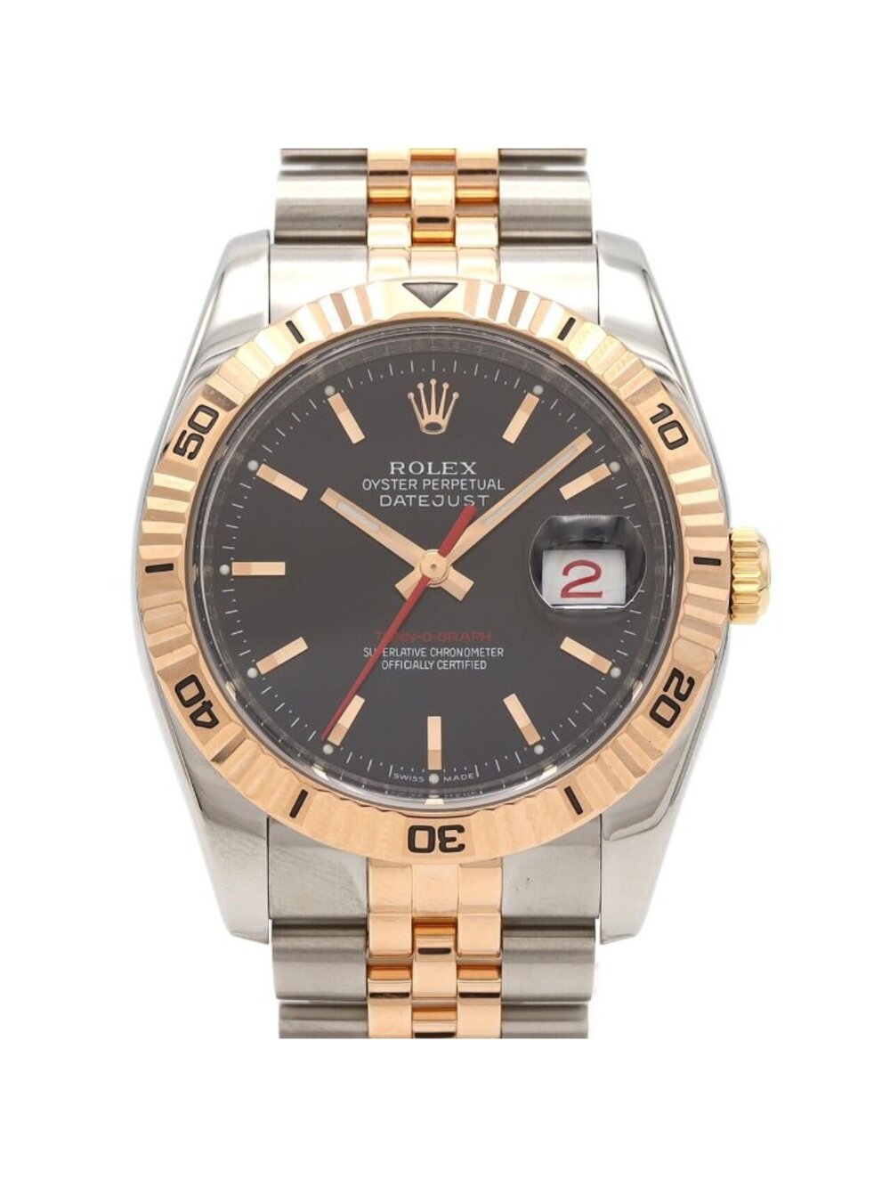 Rolex Turn-o-graph 5 Stainless Steel Pink Gold Automatic